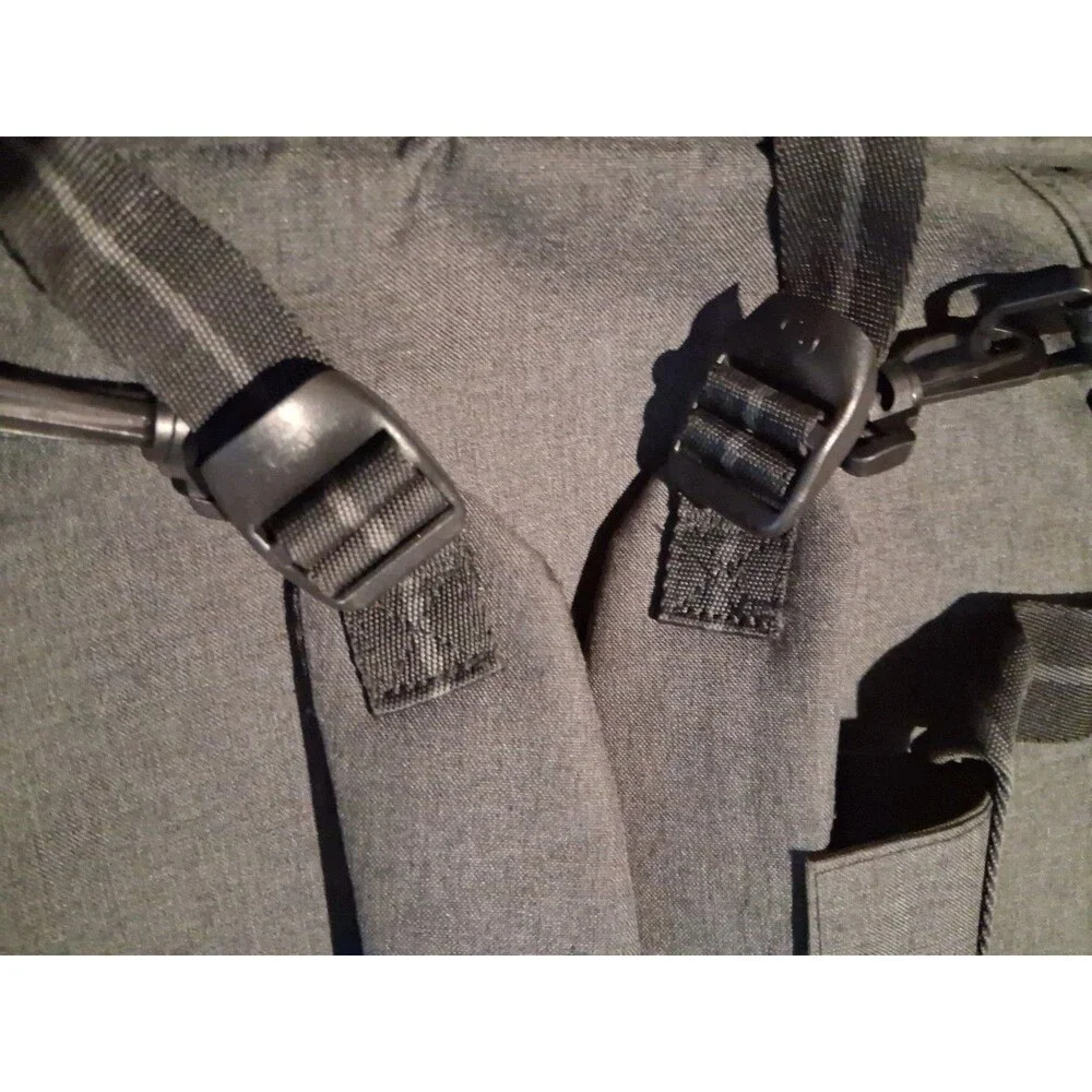 Solo New York Convertible Backpack Laptop Bag Polyester Padded Gray Black